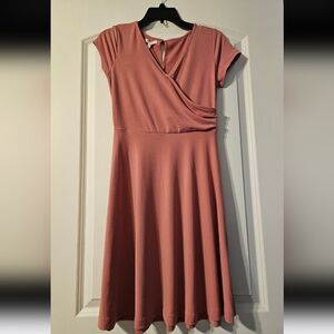 Maurices Pink and Orange A-line Midi Dress